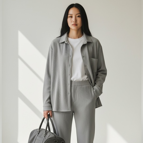 URRU Tops - Ribbed Casual Button down shirt size XXL New